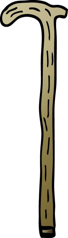 cartoon doodle walking stick vector