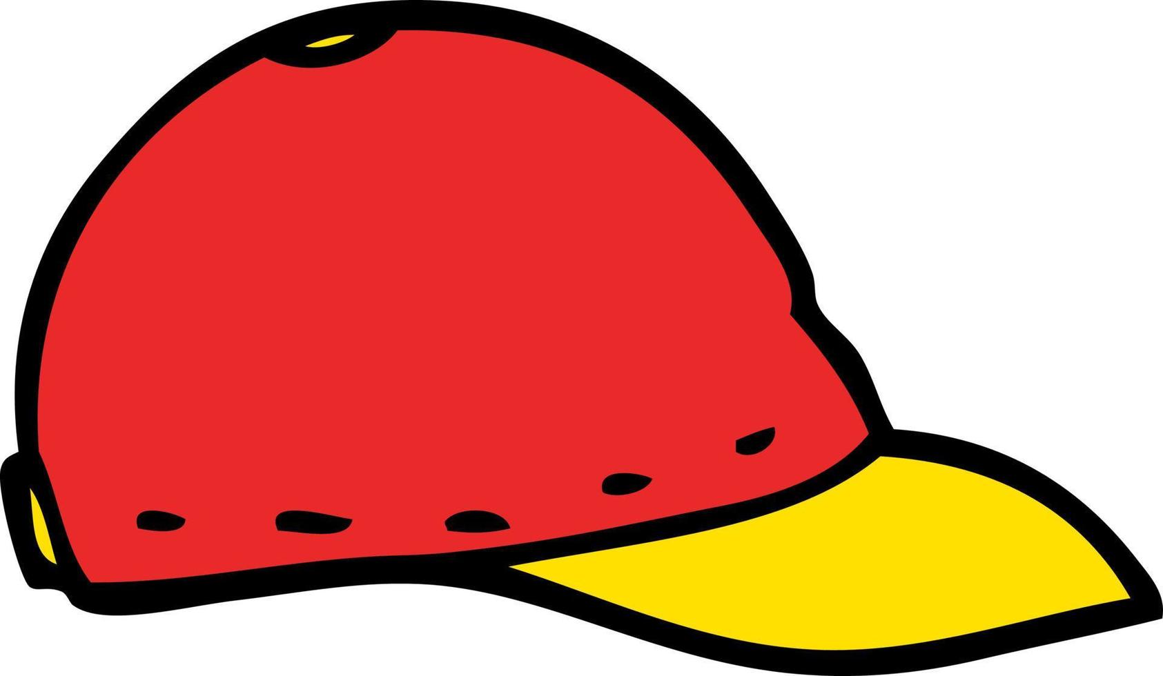 cartoon doodle baseball cap vector