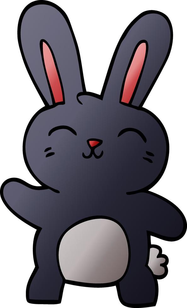 cartoon doodle happy bunny vector