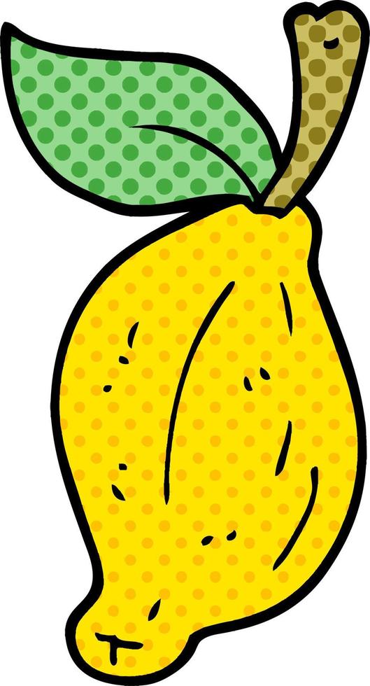 cartoon doodle organic lemon vector
