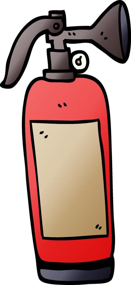 cartoon doodle fire extinguisher vector