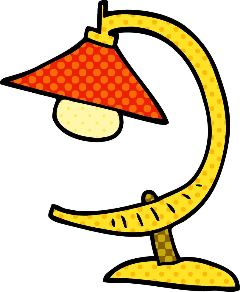 cartoon doodle funky lamp vector