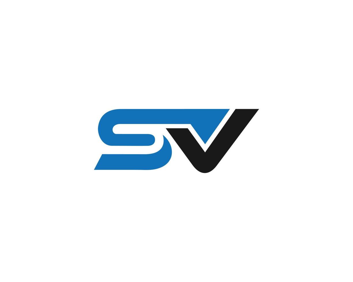 SV Elegant And Stylish Letter Logo Design Vector Monogram Template.
