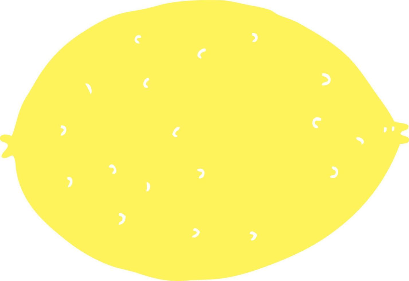 flat color style cartoon lemon vector