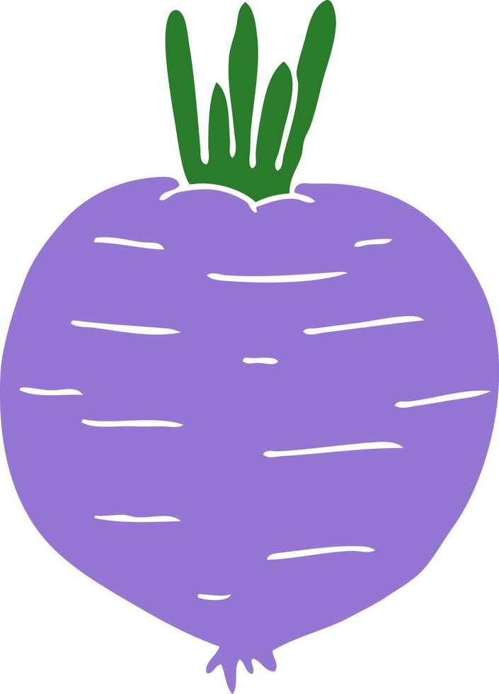 vegetales de dibujos animados de estilo de color plano vector