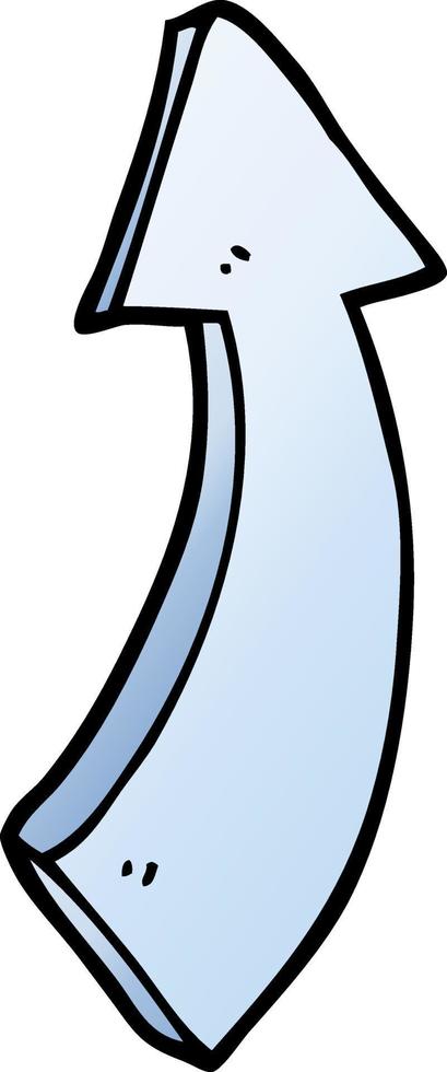cartoon doodle pointing arrow vector