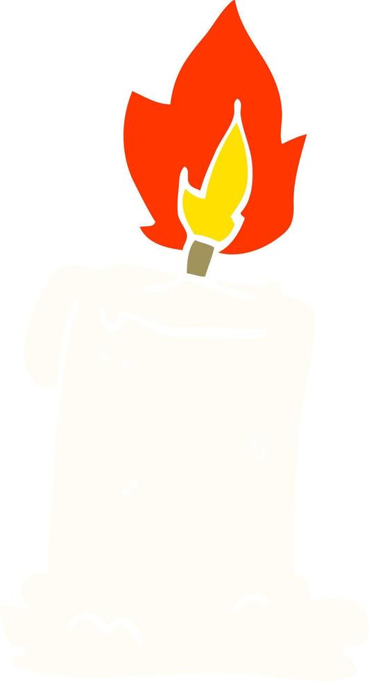 cartoon doodle lit candle vector