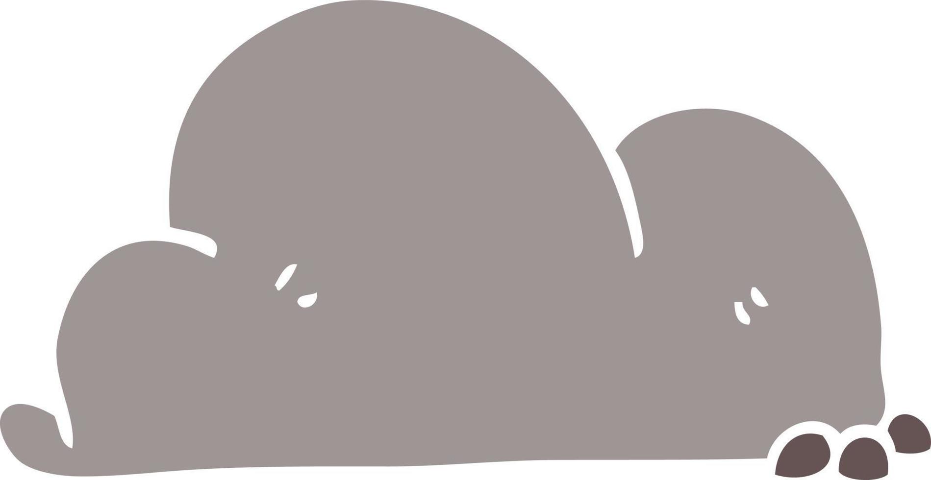 cartoon doodle boulder vector