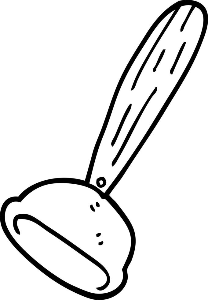 line drawing cartoon toilet plunger 12152971 Vector Art at Vecteezy