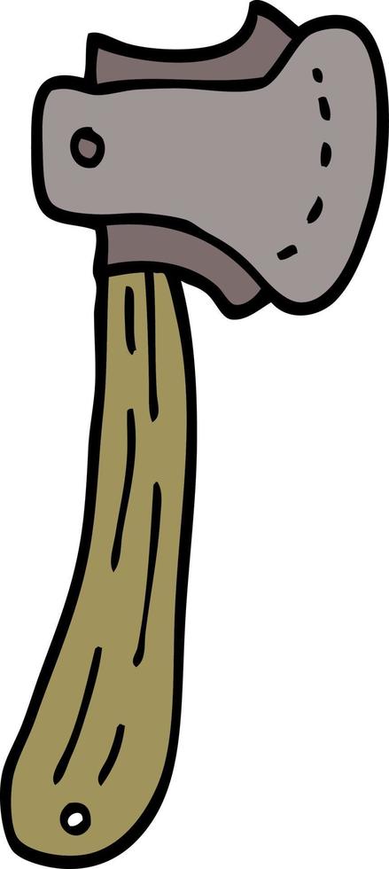 cartoon doodle long axe vector