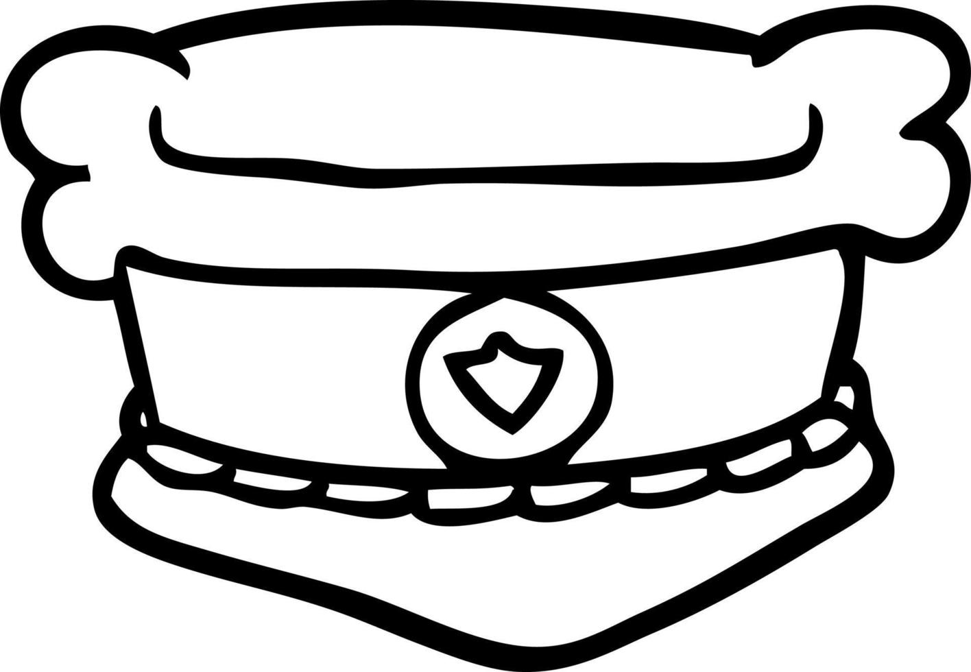 line drawing cartoon fire chiefs hat vector