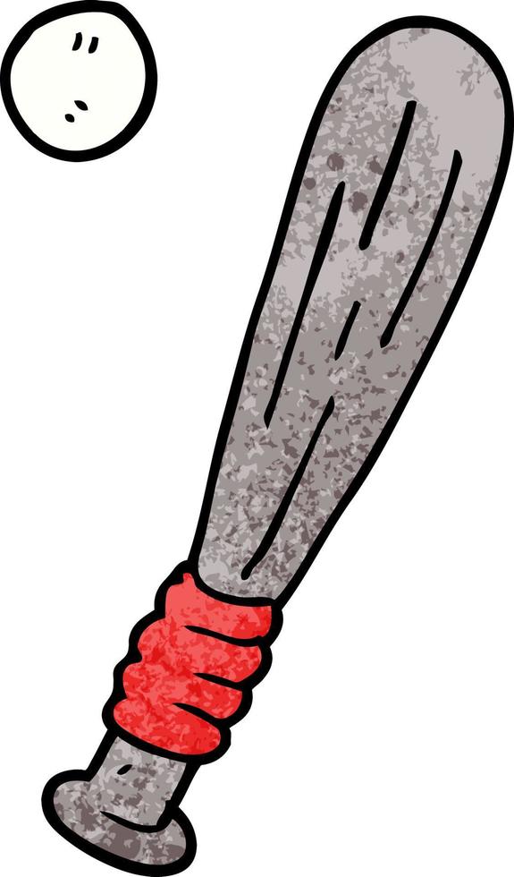 cartoon doodle baseball bat vector