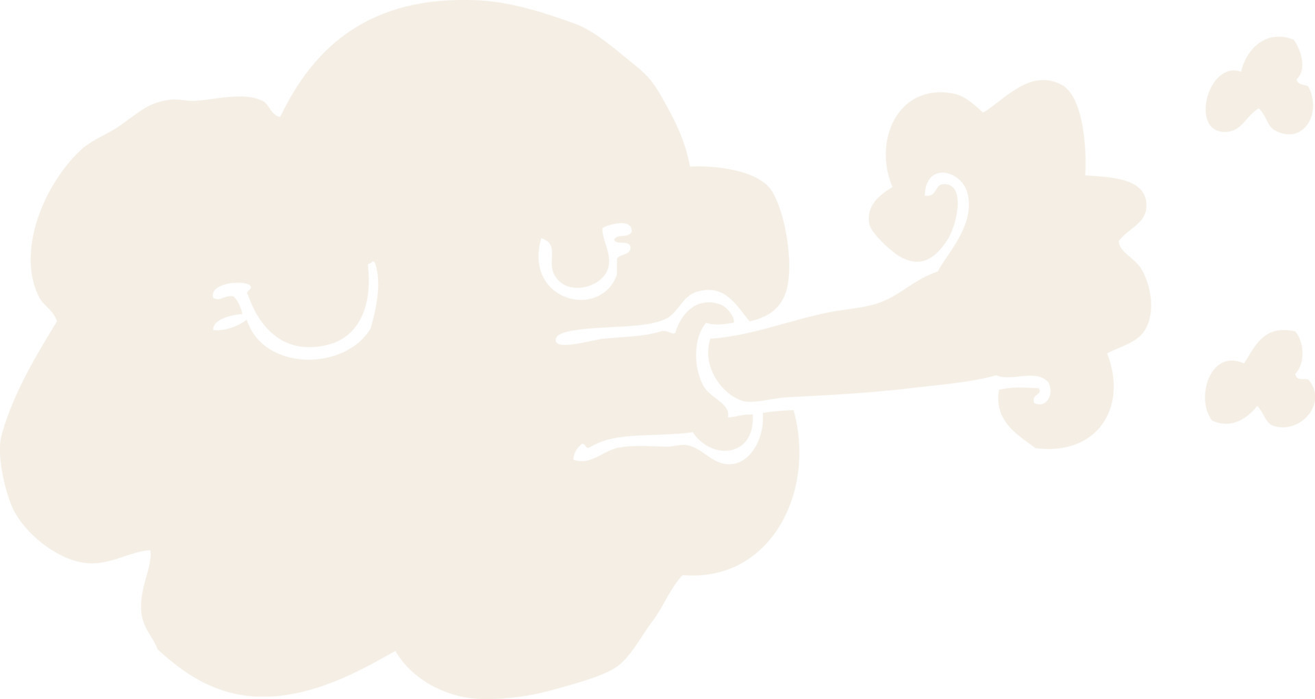 cartoon doodle cloud blowing a gale 12153336 Vector Art at Vecteezy