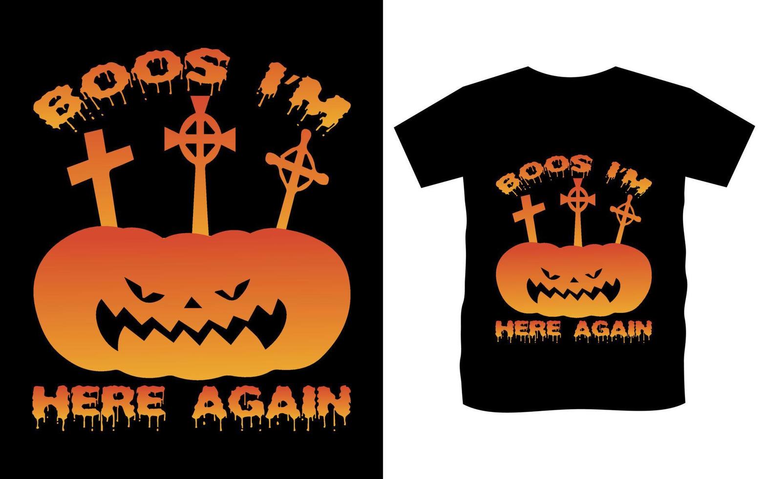 Happy Halloween quote t-shirt template design vector, Halloween typography element retro vintage t-shirts design, Halloween Scary fashion design for high-quality typography illustration shirt design vector