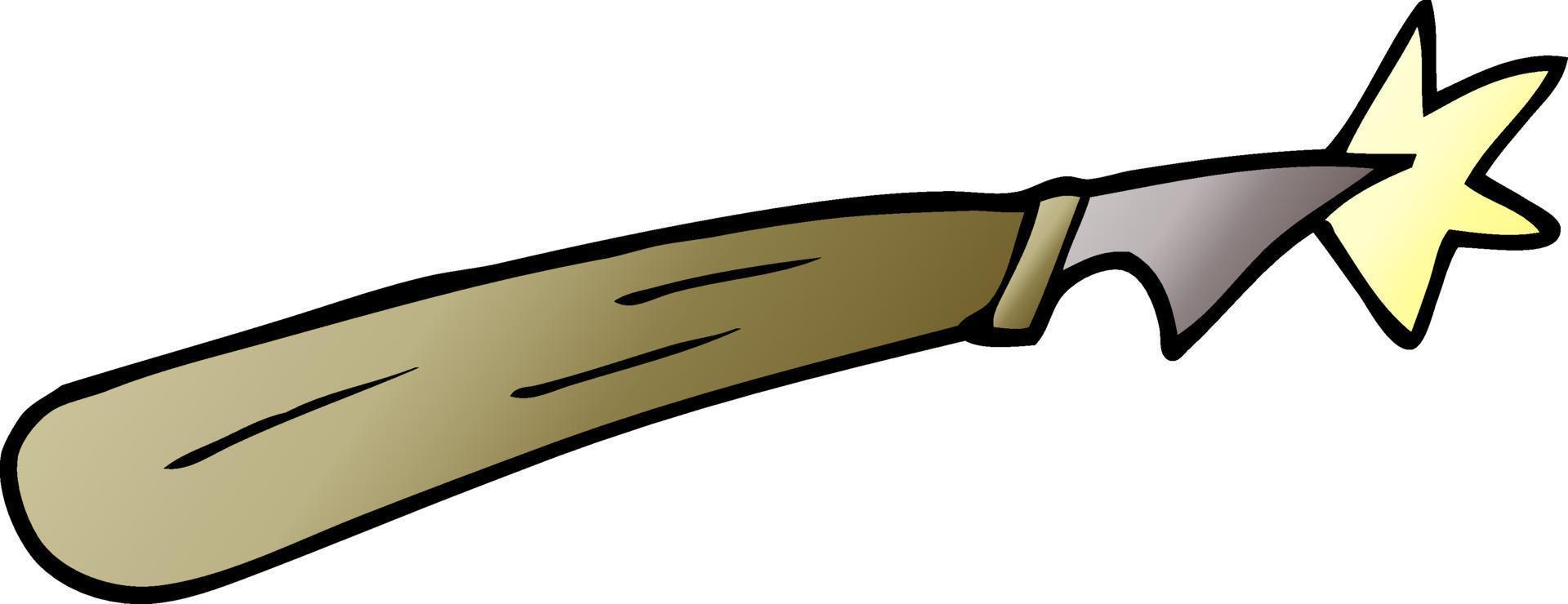 cartoon doodle craft knife vector