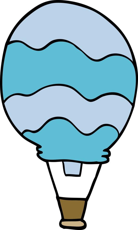 cartoon doodle hot air balloon vector