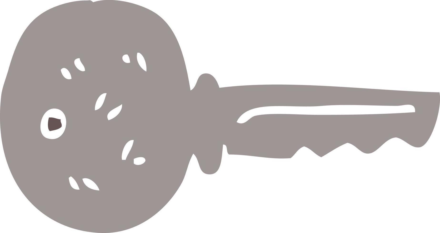 cartoon doodle metal key vector