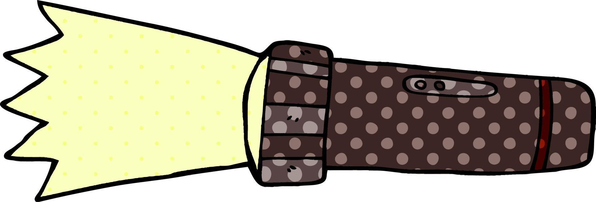 cartoon doodle torch vector
