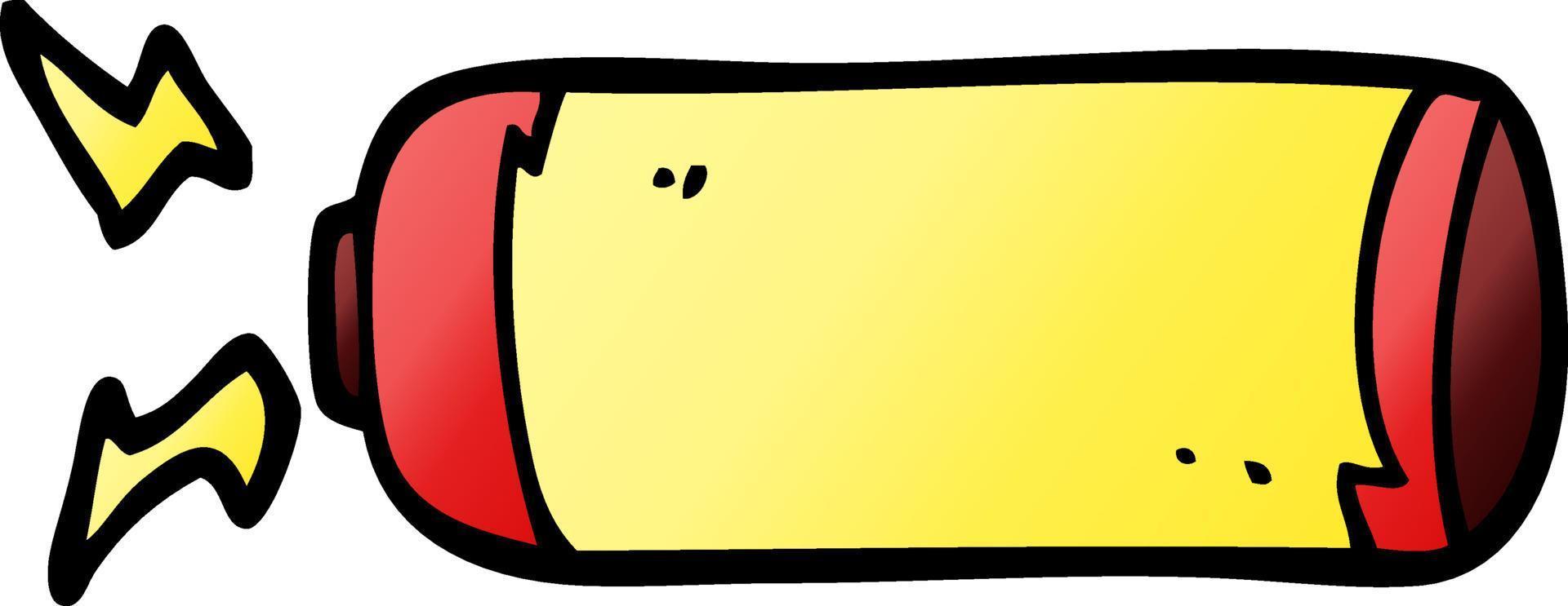 cartoon doodle battery vector