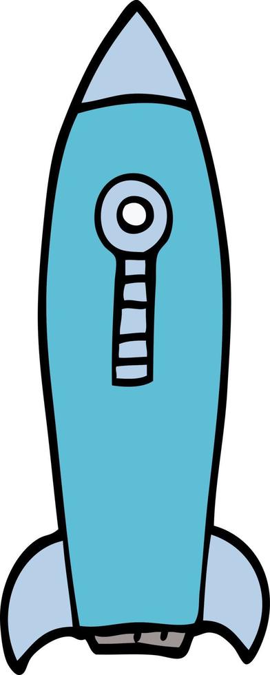 cartoon doodle space rocket vector