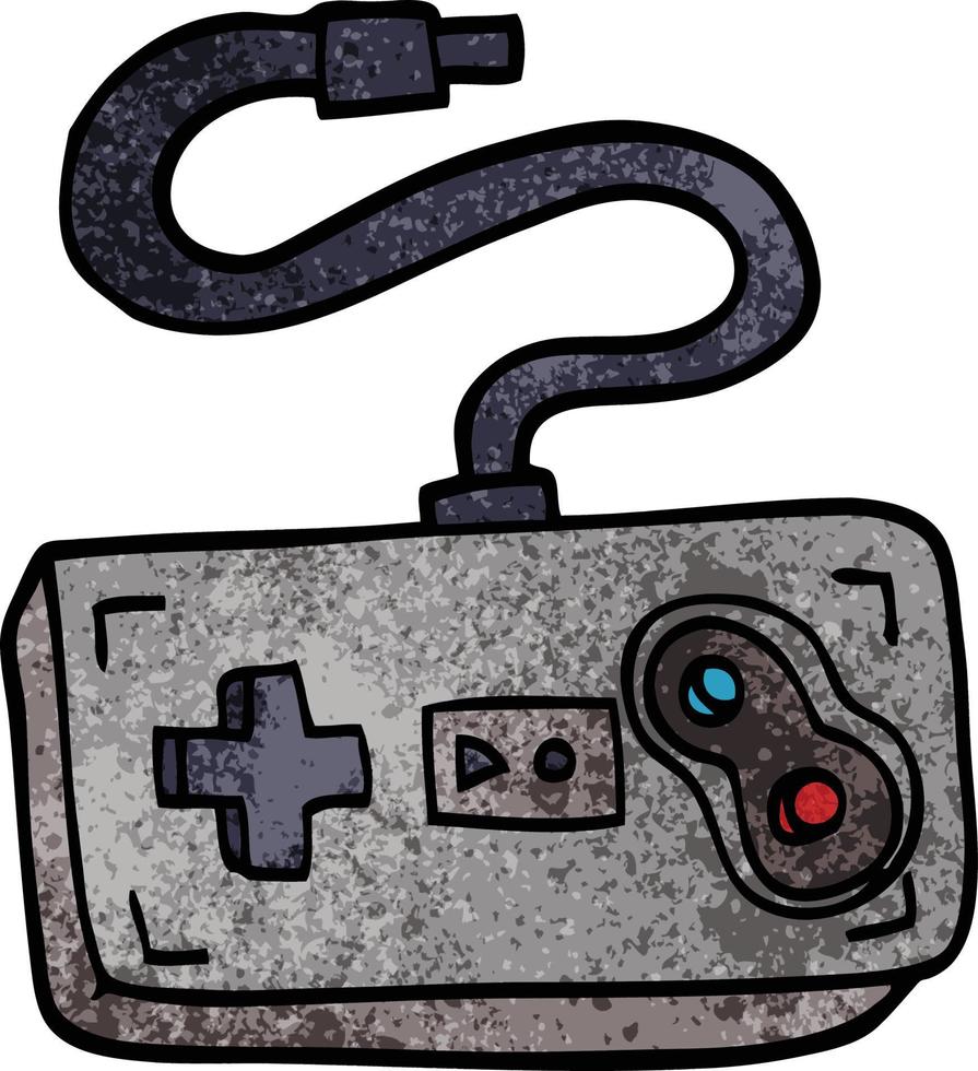 cartoon doodle game controller vector