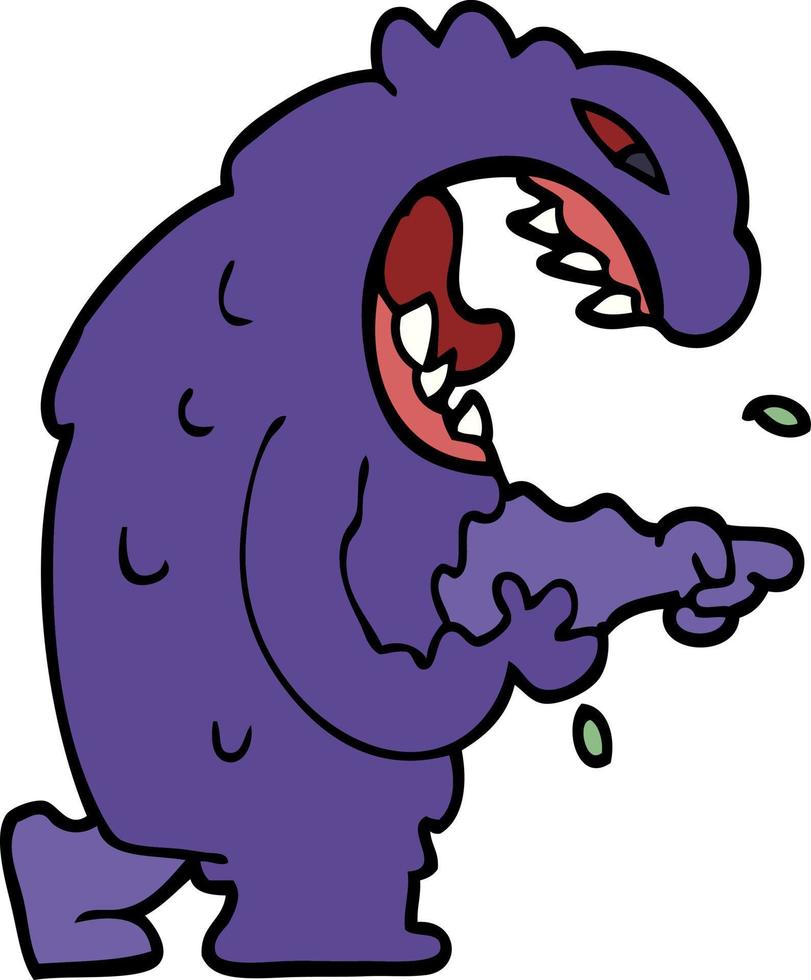 cartoon doodle halloween monster vector