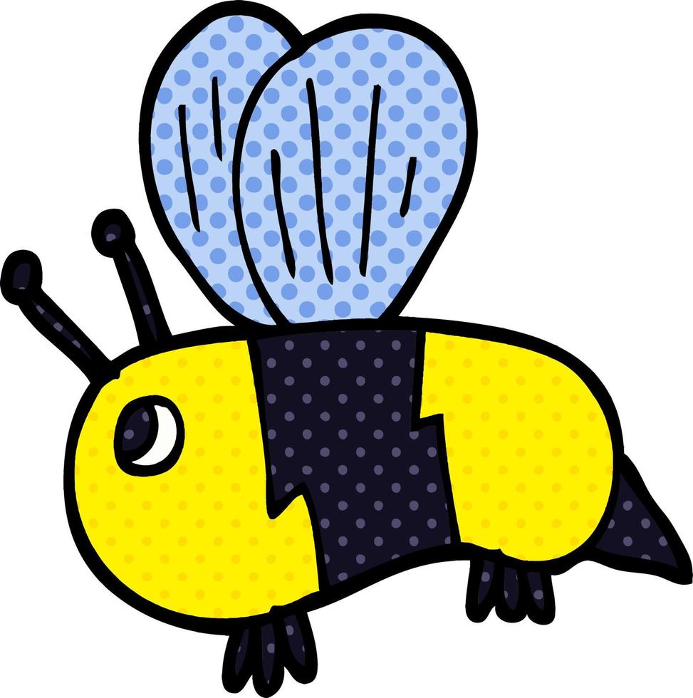 cartoon doodle fat bee vector