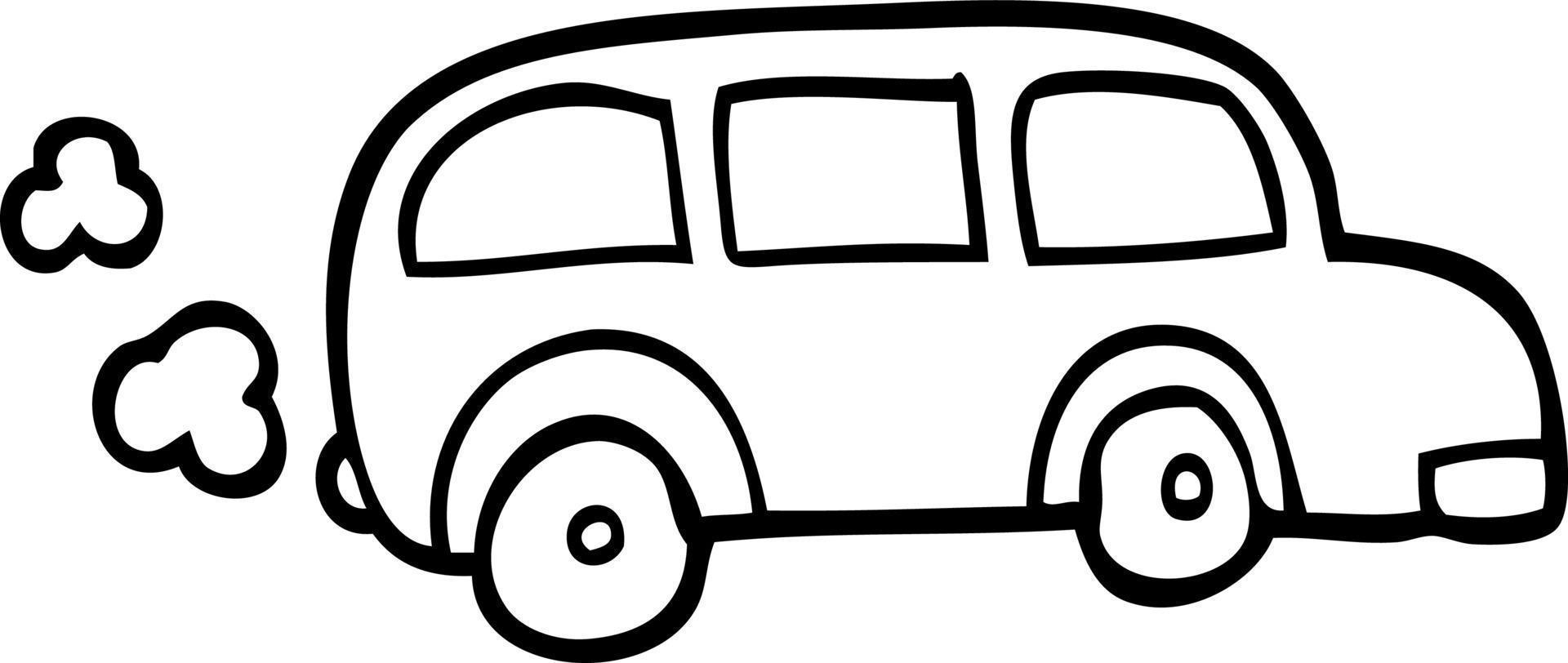 dibujo infantil de un autobús vector