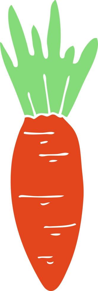 flat color style cartoon carrot vector
