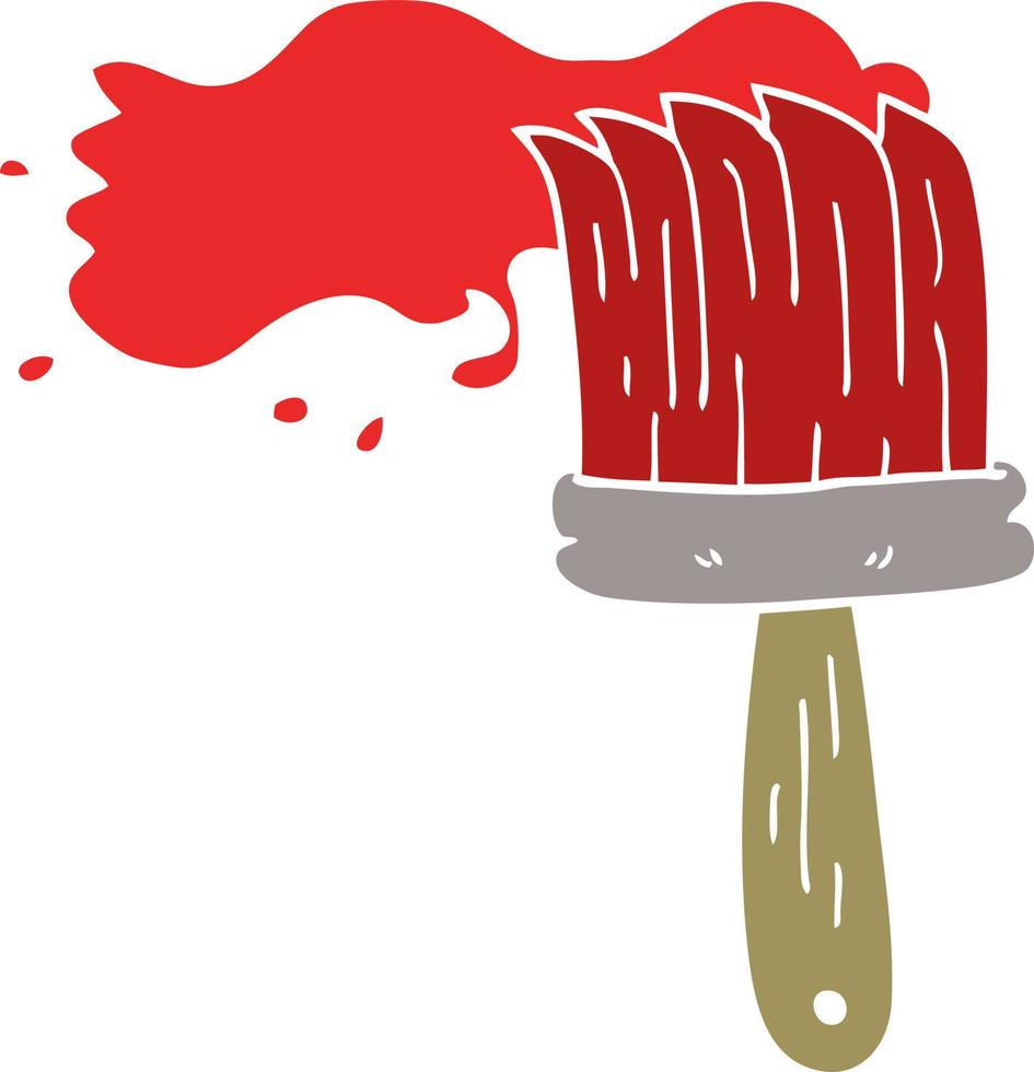 cartoon doodle paint brush vector
