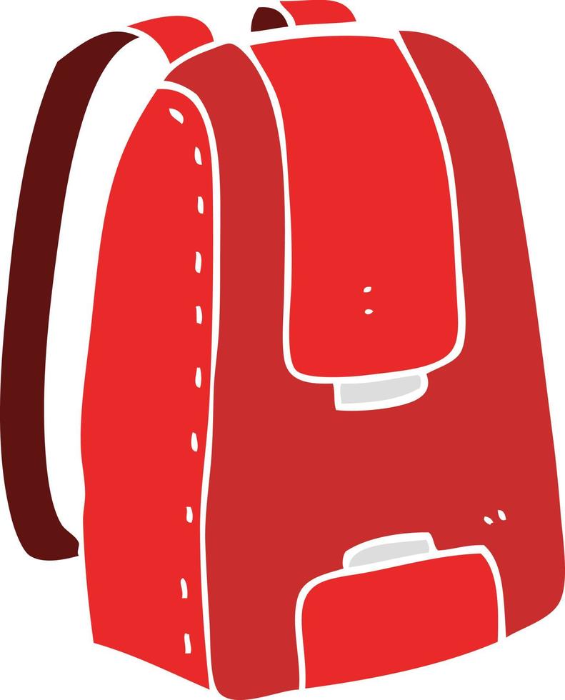 flat color illustration of a cartoon bag vector
