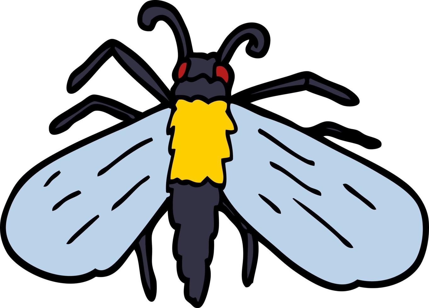 caricatura, garabato, abeja vector