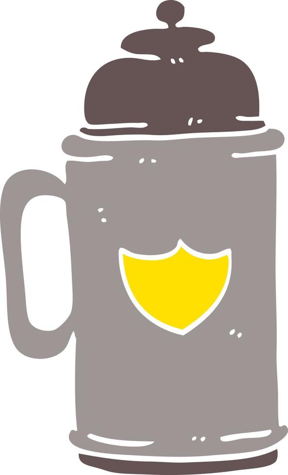 cartoon doodle traditional beer tankard vector