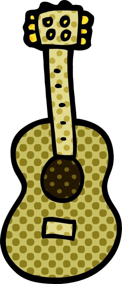 cartoon doodle guitar vector