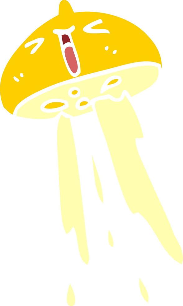 cartoon doodle squirting lemon vector