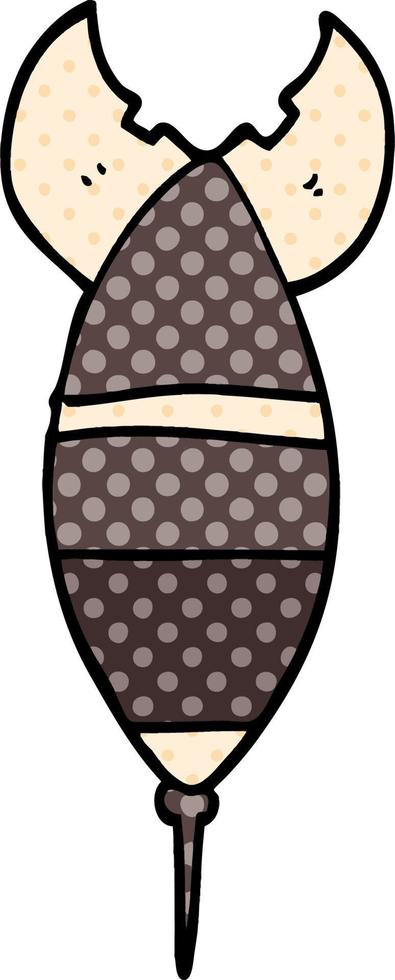 cartoon doodle nuclear bomb vector
