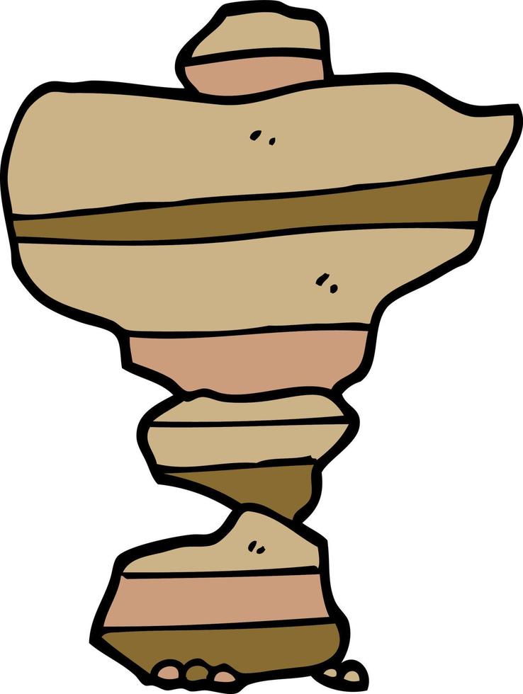 cartoon doodle of stacked stones vector