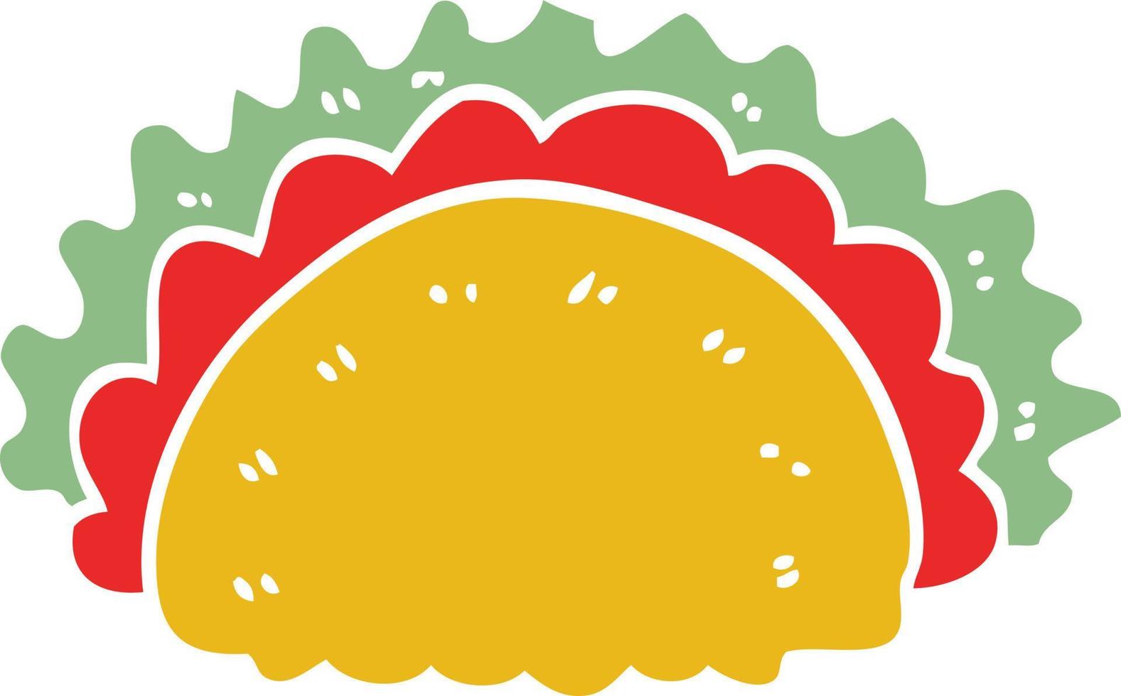 cartoon doodle taco vector