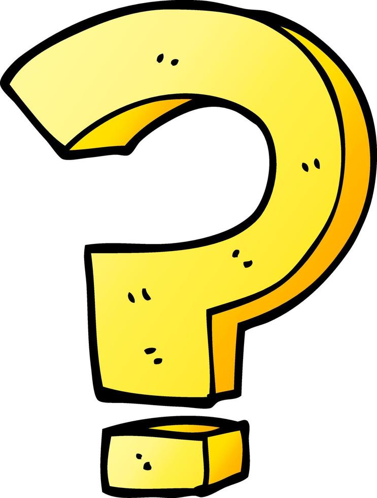 cartoon doodle question mark vector