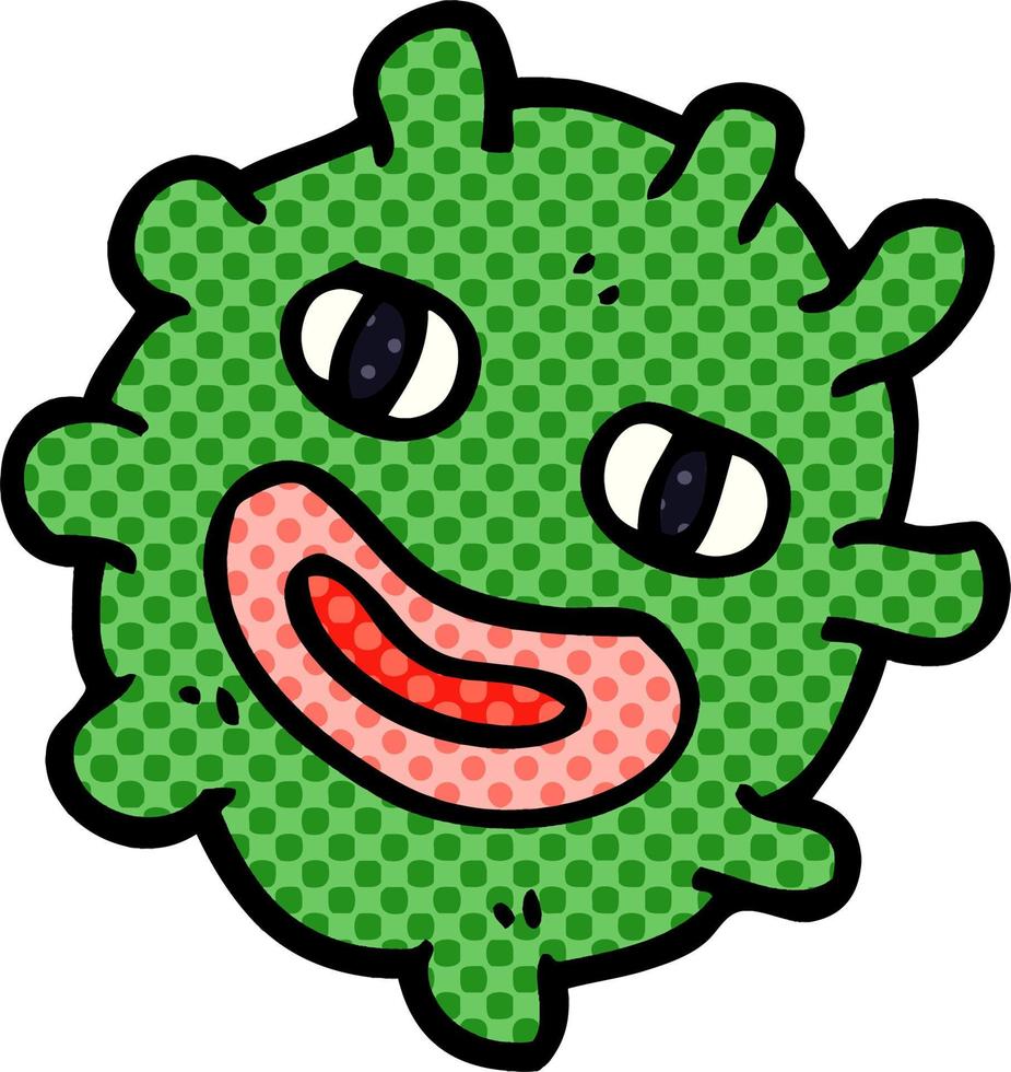 cartoon doodle funny germ vector