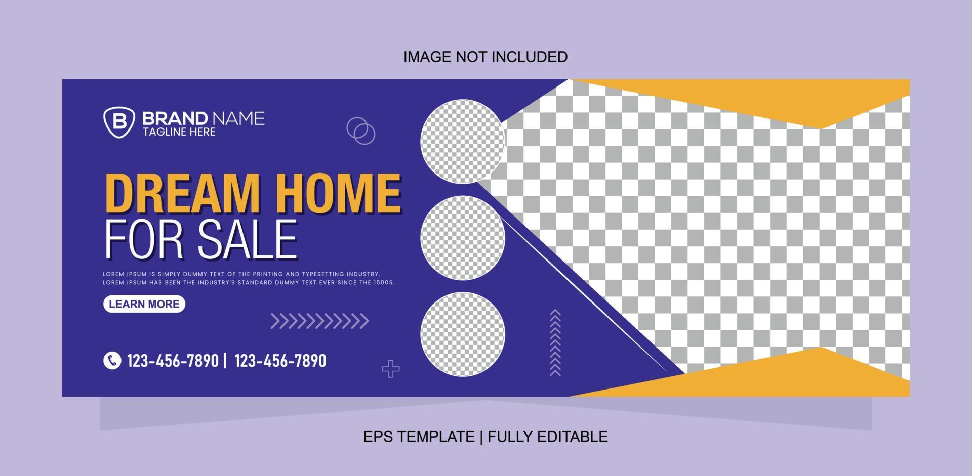 Social Media Real Estate Banner Design vector