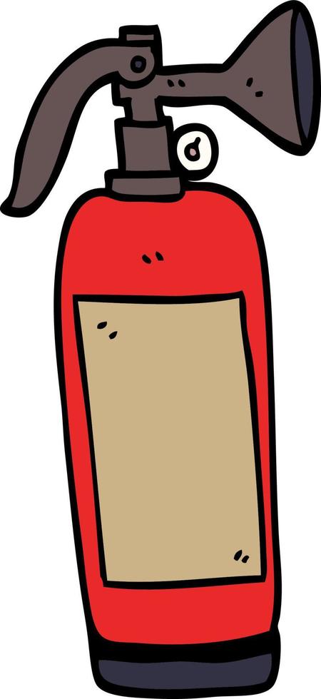 cartoon doodle fire extinguisher vector