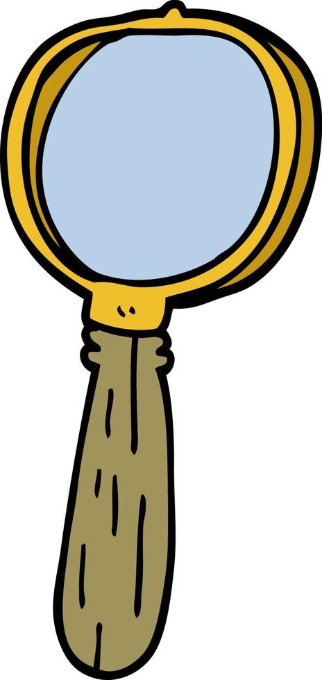 cartoon doodle magnifying glass vector