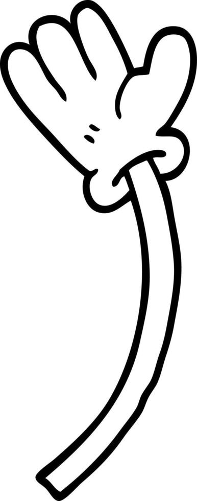 line drawing cartoon of a hand gesture vector