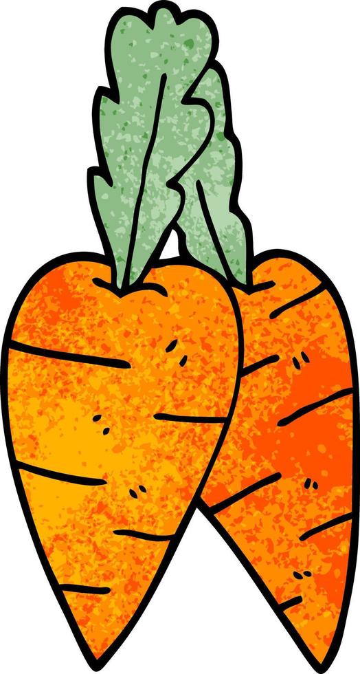 cartoon doodle carrots vector