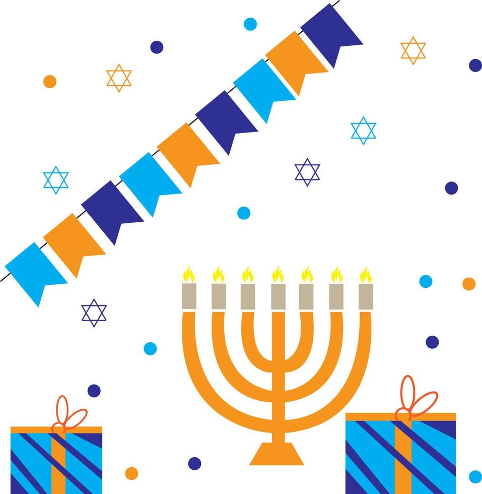 fondo blanco feliz día de hanukkah. vector