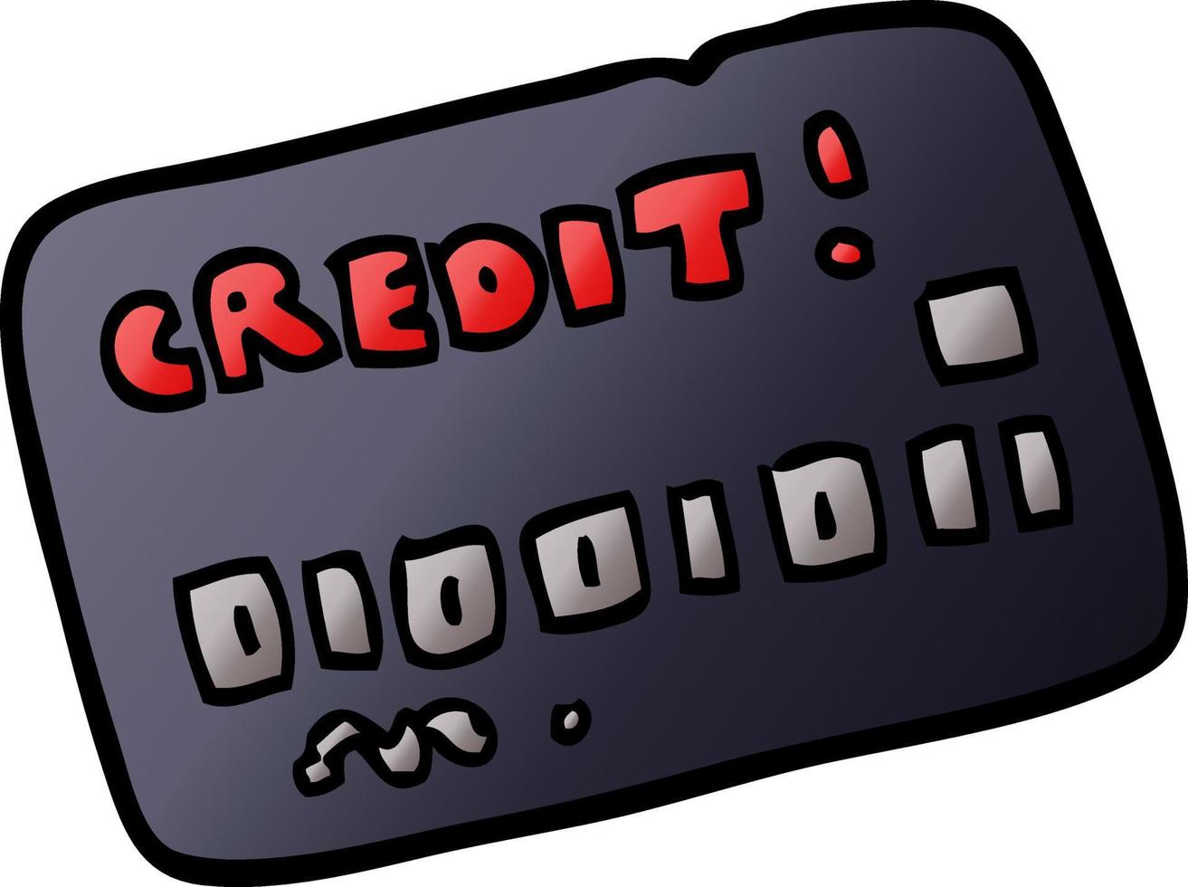 cartoon doodle credit card vector