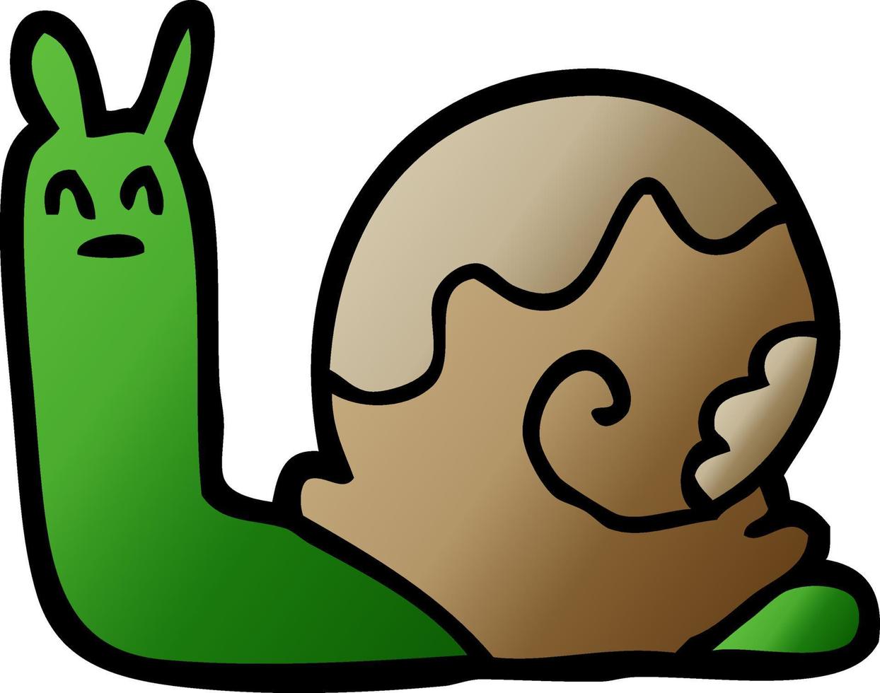 cartoon doodle snail vector