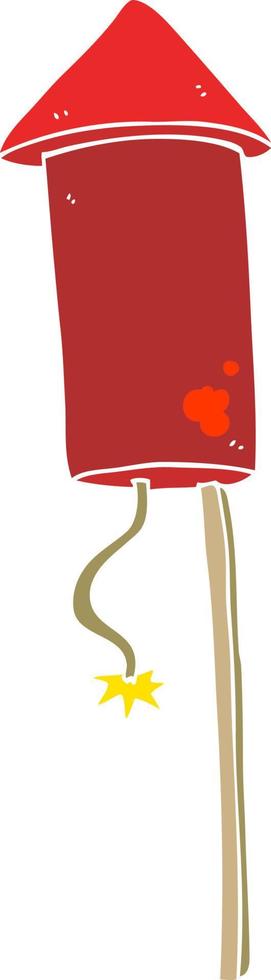 flat color illustration of a cartoon firework vector