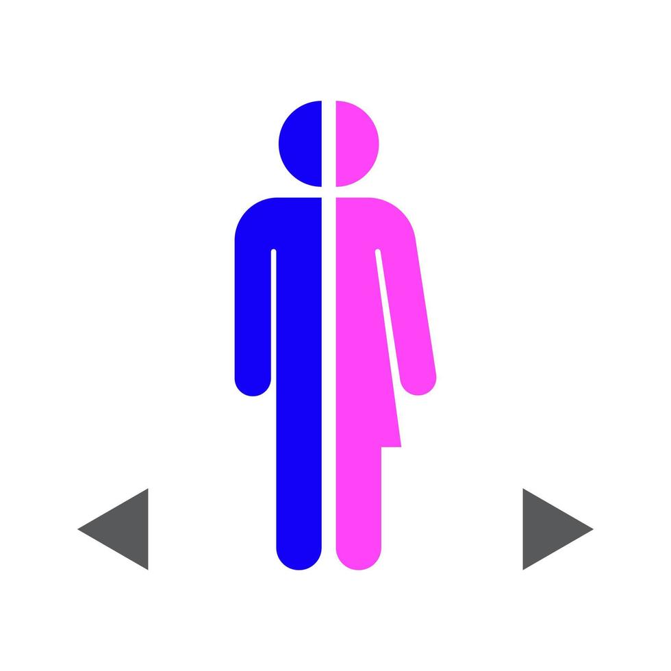 Gender differences icon on a white background. Vector illustration